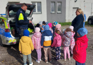 Motylki oglądające radiowóz