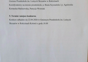 Regulamin konkursu