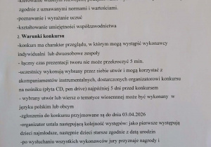 Regulamin konkursu