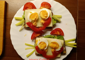 Kolorowe kanapki w kształcie kotów